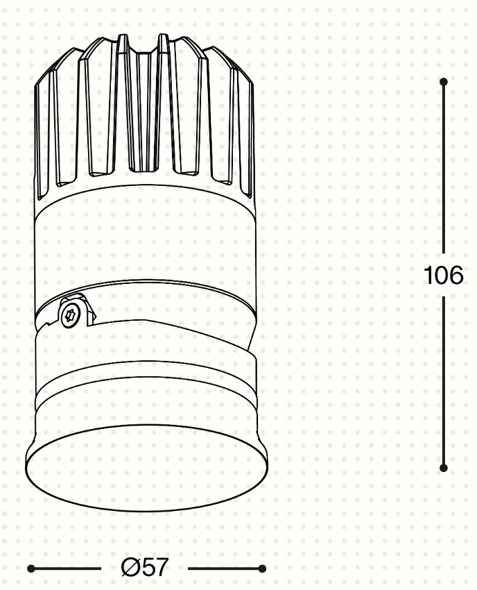 Trimless Spot Adjustable (Professional Ceiling recessed downlight - Prado)