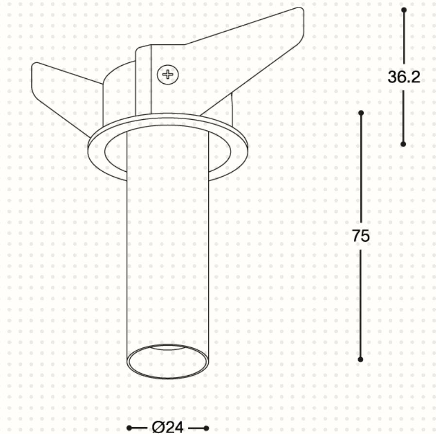 Acrobat Micro Trim Long (Professional Ceiling recessed downlight - Prado)