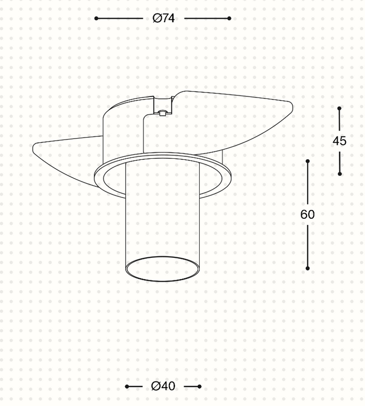 Acrobat Mini Trim Short (Professional Ceiling recessed downlight - Prado)